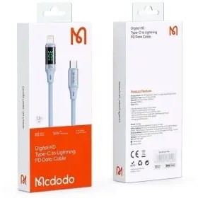 تصویر کابل شارژ مک دودو USB-C به LIGHTNING مدل CA-1932 MCDODO Digital HD Type-C to Lightning Fast Charging PD Data Cable | CA-1932