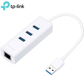 تصویر هاب 3 پورت USB0.3 و مبدل USB به اترنت تی پی لینک مدل UE330 