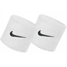 تصویر هد بند و مچ بند زنانه سفید برند nike N.NN.04.101 Unisex Bileklik - Kol Bandı - Swoosh Wristbands