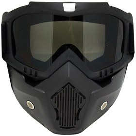 تصویر عینک موتور سواری فیس دار مدل ۲۰ با لنز رنگی و فیلتر UV400 