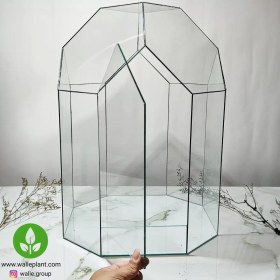 تصویر شیشه تراریوم چندضلعی 