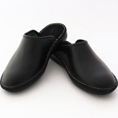 تصویر صندل مردانه چرم طبیعی مدل کیاشا رنگ مشکی 