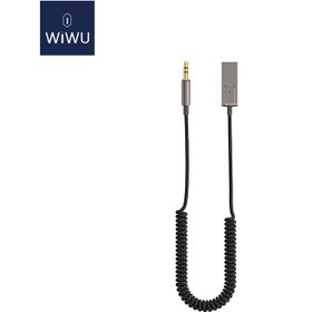 تصویر گیرنده بلوتوثی داخل خودرو ویوو WiWU AUX car audio cable YP04 