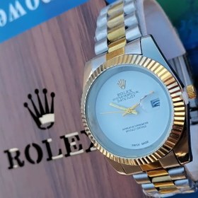 تصویر ویزگی های ساعت مچی مردانه رولکس ROLEX طرح دیت جاست تقویم دار 2025 