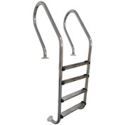 تصویر نردبان استخری ۴ پله کلاپ استیل ۳۰۴ 