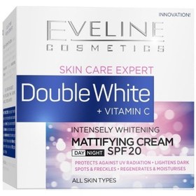 تصویر کرم مات کننده و سفید کننده ویتامین C دبل وایت روز و شب اولاین ا Eveline Skin Care Expert Double White Vitamin C Intensely Eveline Skin Care Expert Double White Vitamin C Intensely