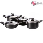 تصویر سرویس قابلمه هاردآنادایزد کارال مدل دیانا (8 پارچه) Karal Hard-Anodized Diana Cookware Set 8 Pieces