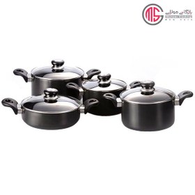 تصویر سرویس قابلمه هاردآنادایزد کارال مدل دیانا (8 پارچه) Karal Hard-Anodized Diana Cookware Set 8 Pieces