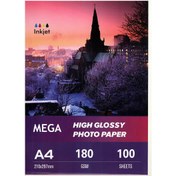 تصویر کاغذ فتوگلاسه 180 گرم MEGA A4 