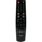 تصویر ریموت کنترل تلویزیون برند ایکس ویژن طرح سه نوشته تخم مرغی اورجینال Original X-vision brand TV remote control with three egg designs