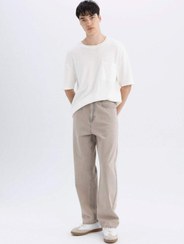 تصویر شلوار جین بگی فیت ژن پاموک با ساق پهن و کمر معمولی C2051AX24SM - - Defacto -- 831472437- اورجینال 