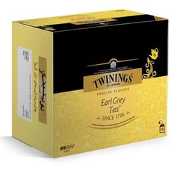 تصویر چای سیاه کیسه ای ارل گری توینینگز زرد 50 عددی 