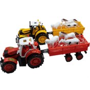تصویر اسباب بازی تراکتور مزرعه کوچک dorj toy ا dorj toy small farm tractor toy dorj toy small farm tractor toy