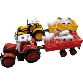 تصویر اسباب بازی تراکتور مزرعه کوچک dorj toy Dorj Toy Small Farm Tractor Toys