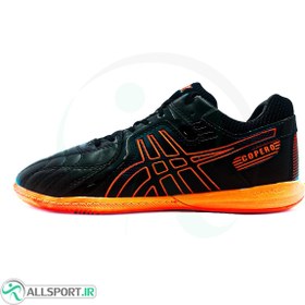 تصویر کفش فوتسال اسیکس طرح اصلی Asics Copero Black Orange 