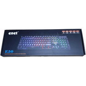 تصویر صفحه کلید ENET مدل گیمینگ e50 ا Enet Gaming Keyboard E50 Enet Gaming Keyboard E50