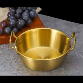 تصویر کاسه استیل دو دسته کوچک 