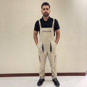 تصویر لباس کار دوبنده کتان کرم 