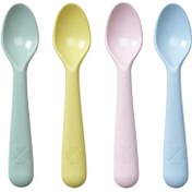 تصویر قاشق کودک ایکیا مدل KALAS، بسته 4 عددی spoon set for children, pastel hues, 4 pack