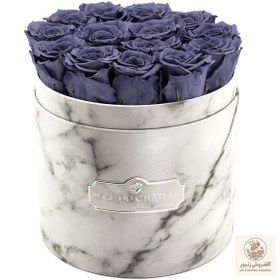 تصویر Grey Eternal Roses in White Marble Box | کد: ZNB-1J31 