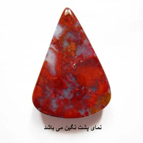 تصویر نگین جاسپر گل قرمز معدنی b 572 agate