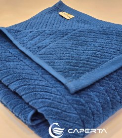 تصویر حوله حمام کوتون آبی نفتی 