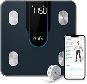 تصویر ترازوی هوشمند eufy P2، ترازو دیجیتال حمام با Wi-Fi، ترازو بلوتوث، 15 اندازه گیری شامل وزن، چربی بدن، BMI، توده عضلانی و استخوانی، مود مجازی بدن سه بعدی، 50 گرم/0.1 پوند، IPX5 - ارسال 20 روز کاری ا eufy Smart Scale P2, Digital Bathroom Weight Scale with Wi-Fi, Bluetooth Weighing Scale, 15 Measurements Including Weight, Body Fat, BMI, Muscle & Bone Mass, 3D Virtual Body Mod, 50 g/0.1 lb, IPX5 eufy Smart Scale P2, Digital Bathroom Weight Scale with Wi-Fi, Bluetooth Weighing Scale, 15 Measurements Including Weight, Body Fat, BMI, Muscle & Bone Mass, 3D Virtual Body Mod, 50 g/0.1 lb, IPX5