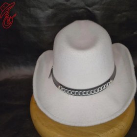 تصویر کلاه کابویی رنگ سفید 