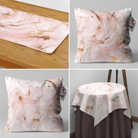 تصویر ست کوسن و رانر کد S22 ماربل