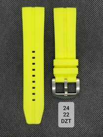 تصویر بند رابر زرد فسفری سایز: 24 RUBBER STRAP 