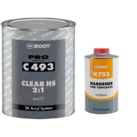 تصویر کلر و خشک کن مات دوقلوی یونانی اورجینال اچ بی بادی HBBODY CLEAR-HARDENER C493-H753 