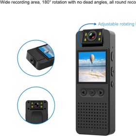 تصویر Mini Body Camera 1080P 180? Rotate Wearable Police Body Cam Video Recorder Portable Wifi Security Pocket Camera with Night Vision and Motion Detection for Law Enforcement - ارسال 15 الی 20 روز کاری 