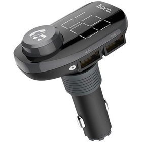 تصویر شارژر فندکی با قابلیت پخش موسیقی و تماس هوکو Hoco E45 Car Charger with Wireless FM Transmitter 