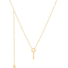 تصویر گردنبند طلا کلید و قفل 