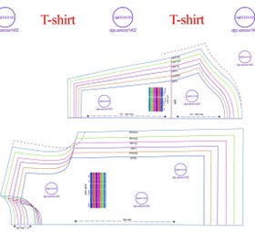 تصویر الگوی تیشرت سمزون در ۶ سایز olgo tishert