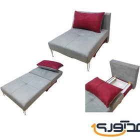 تصویر مبل تختخواب شو 1 نفره باکسدار مدل سورنا Sofa bed for 1 person with box, Sorena model