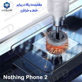 تصویر گلس شیشه ای HD Plus تمام صفحه Nothing Phone 2 مارک LITO LITO HD Plus Full Screen Protector For Nothing Phone 2 Tempered Glass