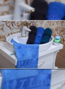 تصویر حوله دستی مدل قلب طلایی 