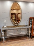 تصویر آینه کنسول الیزابت با جنس چوب راش 