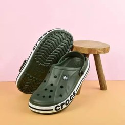 تصویر دمپایی حمام کراکس کلاسیک سایز ۴۳ سبز و مشکی 