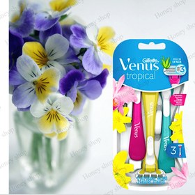 تصویر تیغ تروپیکال 3 عددی ونوس (Venus) اوریجینال اصل آلمان تیغ تروپیکال 3 عددی ونوس (Venus)