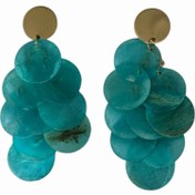 تصویر گوشواره پولکی فیروزه 