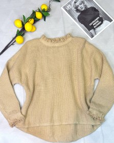 تصویر بلوز بافت وارداتی - کرم 