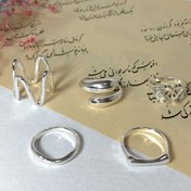 تصویر پک انگشتر 5 عددی نقره ای _ 1 