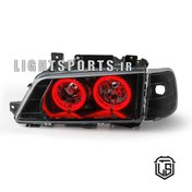 تصویر چراغ جلو اسپرت پژو ۴۰۵ طرح گلس قرمز 