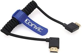 تصویر Eonvic 2.1 HDMI Coiled Cable 8K HDMI to HDMI Cable HDMI نر به نر بافته بافته توسعه دهنده با سرعت بالا برای Atomos Ninja V، Sony a7siii، مانیتور Portkeys BM5 