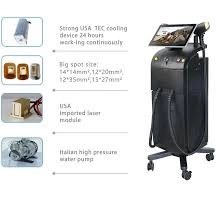 تصویر دستگاه لیزر سوپرانو تیتانیوم 1200 وات برند KM با 4 طول موج Km Ice Titanium Diode Laser Hair Removal Machine 1200W