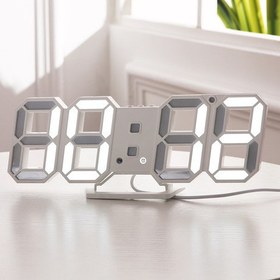 تصویر ساعت دیجیتالی سه بعدی LED عدد بزرگ 