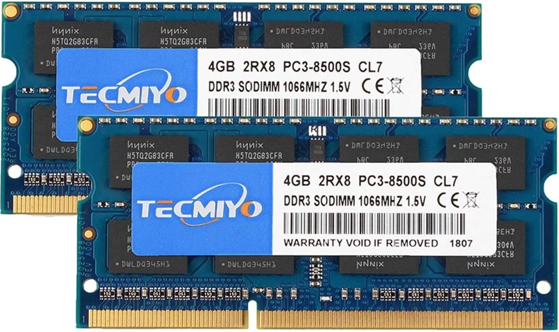 خرید و قیمت TECMIYO 8GB DDR3 1333 SODIMM، PC3-10600 / PC3L-10600