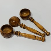 تصویر ملاقه آجیل خوری چوب نراد یک عددی 